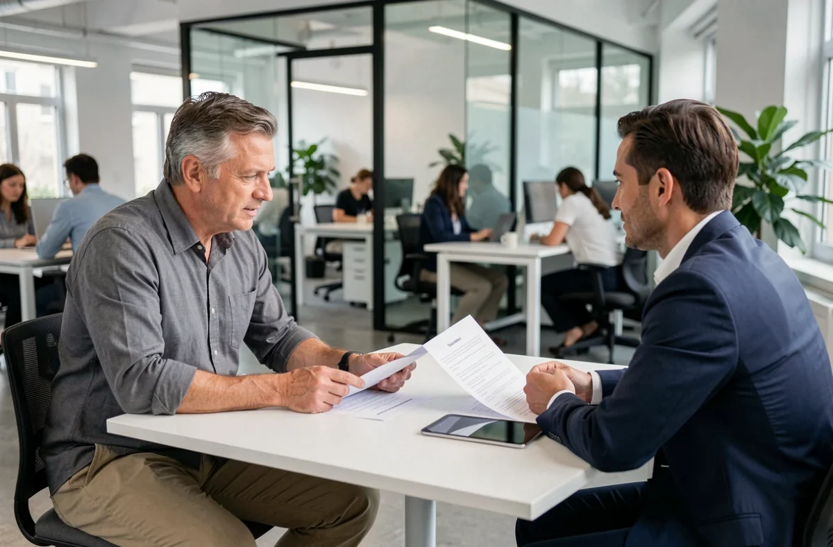 Entrepreneur consultant un expert-comptable pour choisir le meilleur statut et réduire les charges URSSAF